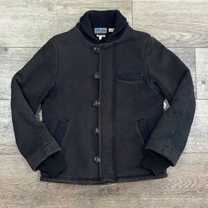 GRAIL! Vintage 90s Blue Blue Japan Heavy Jacket Arigato Design Size 2 - US Small